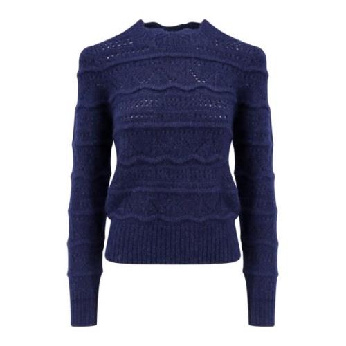 Isabel Marant Étoile Broderad Alpacka Blandningströja Blue, Dam