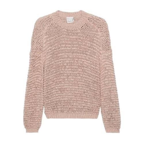 Forte Forte Ljus Beige Stickad Tröja Pink, Dam