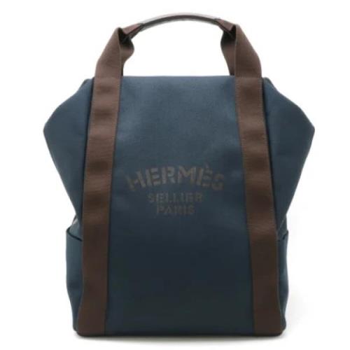 Hermès Vintage Pre-owned Canvas ryggsckar Blue, Unisex