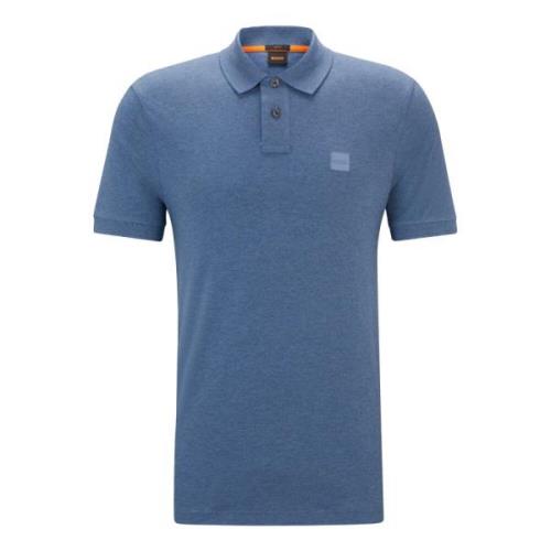 Boss Polo Shirt Bekväm Stilren Funktionell Elegant Blue, Herr