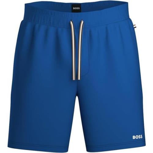 Boss Ekologisk Bomull Stretch Pyjama Shorts Blue, Herr