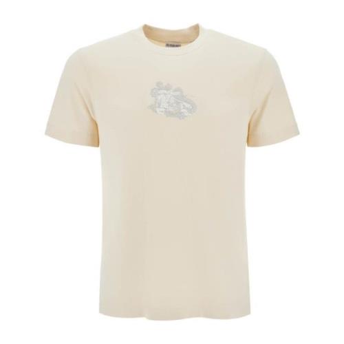 Burberry Equestrian Knight Paisley Print T-Shirt Beige, Herr