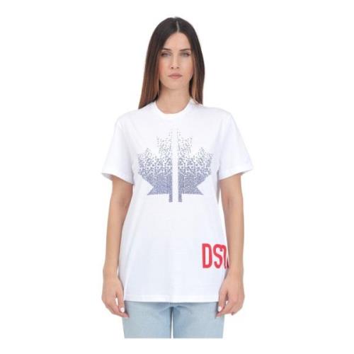 Dsquared2 Vit Logo Print T-shirt White, Dam