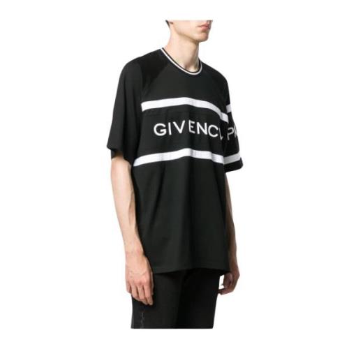 Givenchy Svart Logo Relief Oversized T-shirt Black, Herr