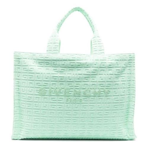 Givenchy Grön Jacquard Bomull Toteväska Green, Dam