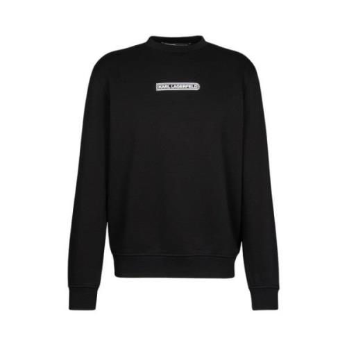 Karl Lagerfeld Logo Print Sweatshirt Black, Herr