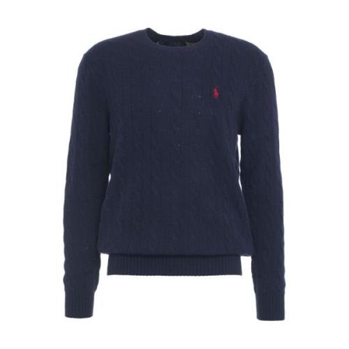 Ralph Lauren Blå Stickat Aw24 Handtvätt Blue, Herr