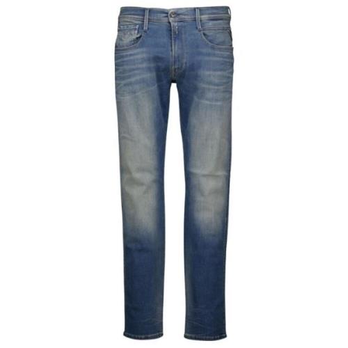 Replay Blå Jeans Stilfull Modell Blue, Herr