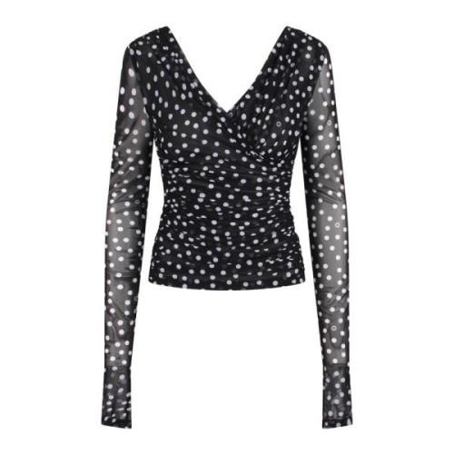 Dolce & Gabbana Polka-dot tulle topp Black, Dam