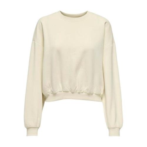 Only Snygg Sweatshirt Beige, Dam