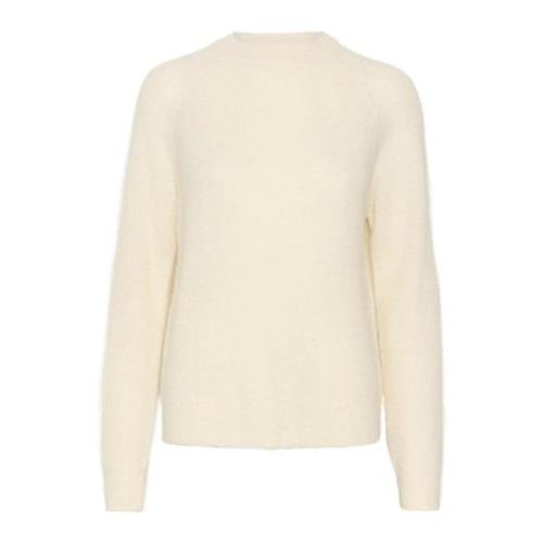 Soaked in Luxury Vit Raglan Pullover Tröja White, Dam