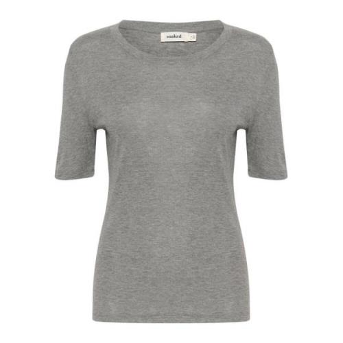 Soaked in Luxury Rollneck Top Grey Melange Gray, Dam