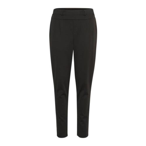 Kaffe Slim Fit Svart Djupa Byxor Black, Dam