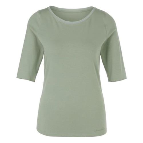 Marc Cain Casual Turn-up Sleeve T-Shirt Green, Dam