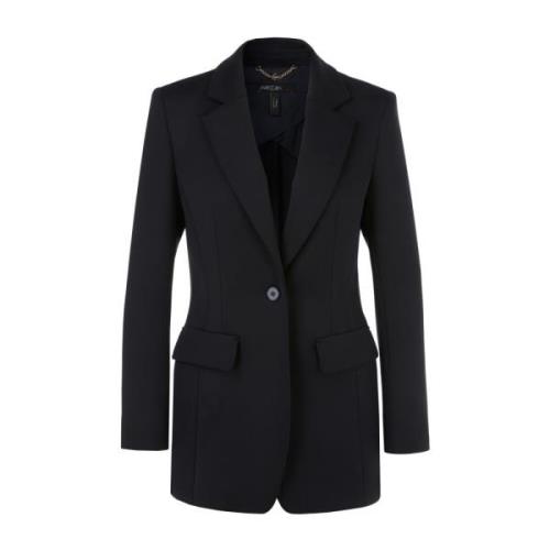 Marc Cain Scuba-jersey blazer med knapprad Blue, Dam