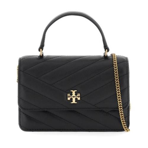 Tory Burch Chevron Kira Mini Axelremsväska Black, Dam