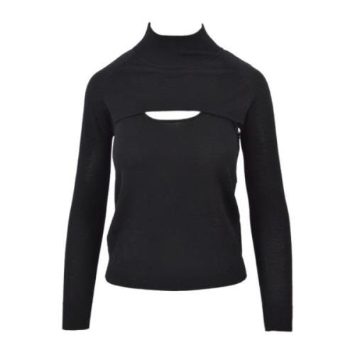 Patrizia Pepe Snygga Turtlenecks för Trendiga Looks Black, Dam