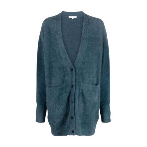 Patrizia Pepe Stickad Cardigan, C964 Petrol Blue Blue, Dam