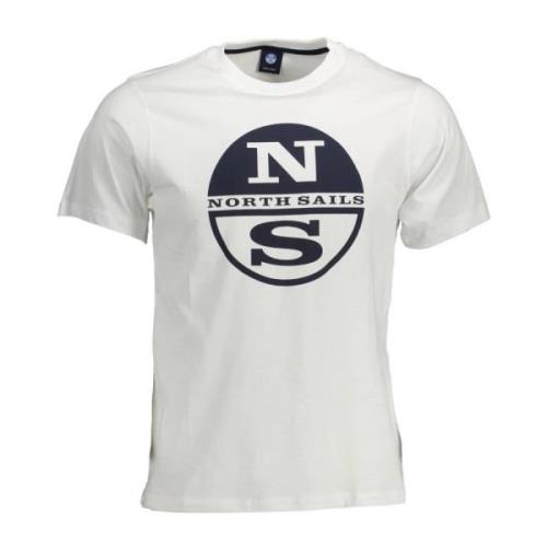 North Sails Kortärmad T-shirt Vit Logo Print White, Herr