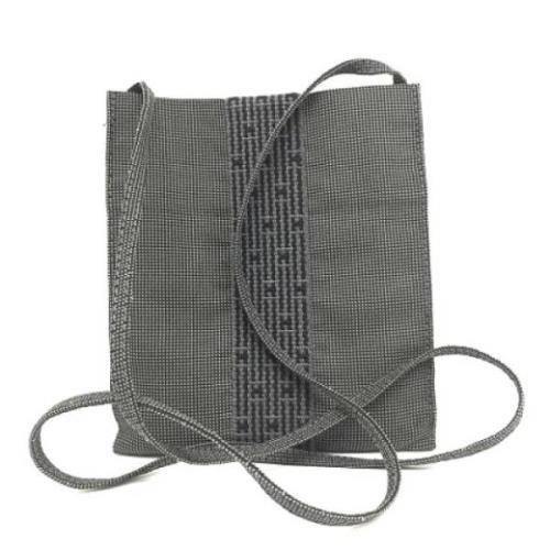 Hermès Vintage Pre-owned Canvas axelremsvskor Gray, Dam