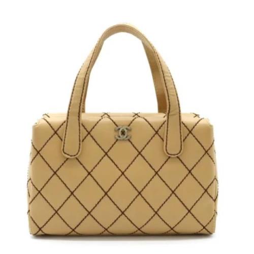 Chanel Vintage Pre-owned Laeder chanel-vskor Beige, Dam