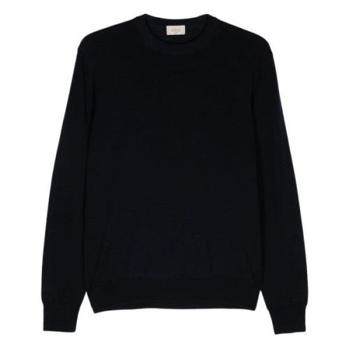 Altea Merino Crew Neck Sweater Blue, Herr