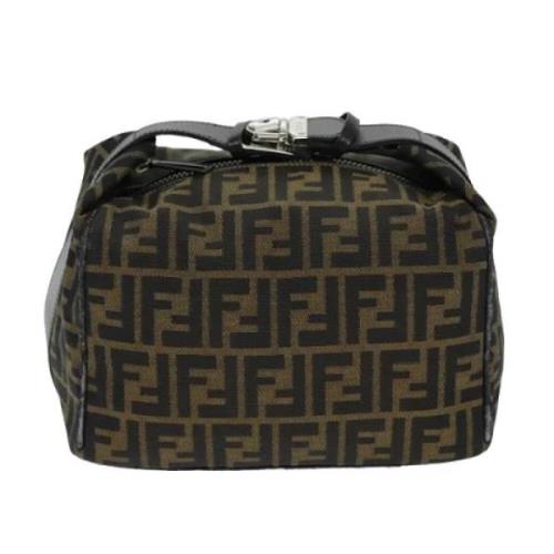 Fendi Vintage Pre-owned Canvas handvskor Black, Dam