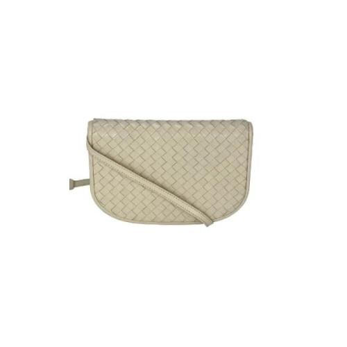 Bottega Veneta Vintage Pre-owned Laeder axelremsvskor Beige, Dam