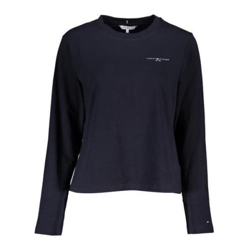 Tommy Hilfiger Långärmad Logotryck T-shirt Blå Blue, Dam