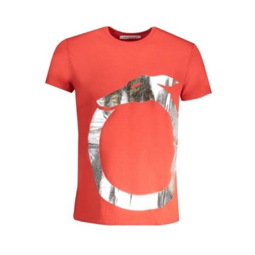 Trussardi Röd Bomull Logo Print T-shirt Red, Herr