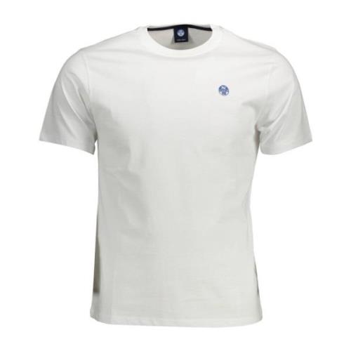 North Sails Vit T-shirt med korta ärmar och logotyp White, Herr