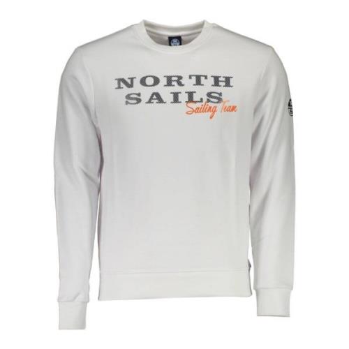 North Sails Vit Långärmad Crewneck Sweatshirt White, Herr