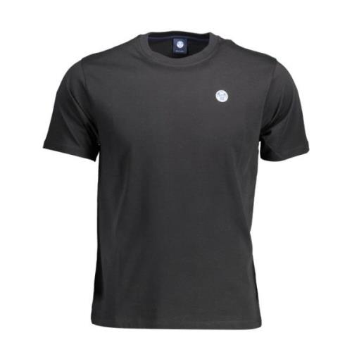 North Sails Svart T-shirt med logotyp Black, Herr