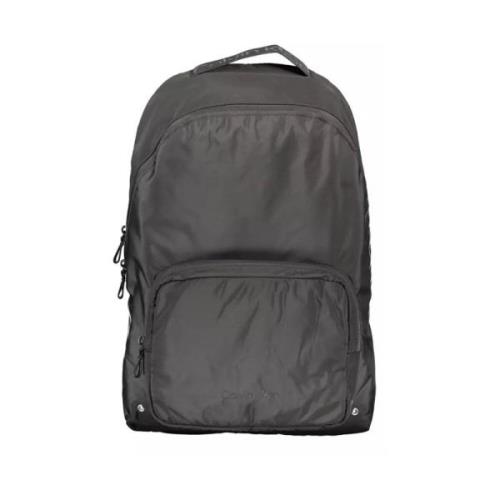 Calvin Klein Svart Polyester Ryggsäck med Laptopficka Black, Unisex