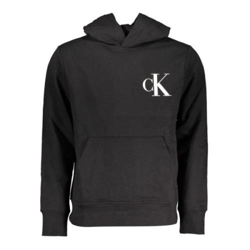 Calvin Klein Svart huvtröja med logotyptryck Black, Herr