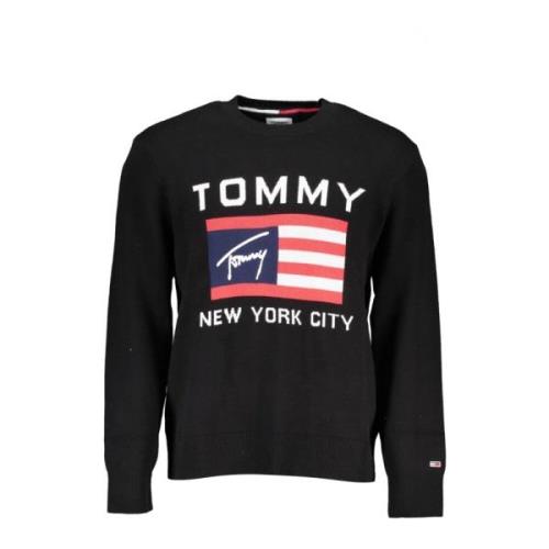 Tommy Hilfiger Svart Långärmad Bomullströja Black, Herr