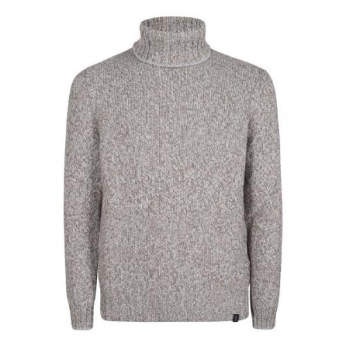 Fay Turtle Neck Sweater Gray, Herr