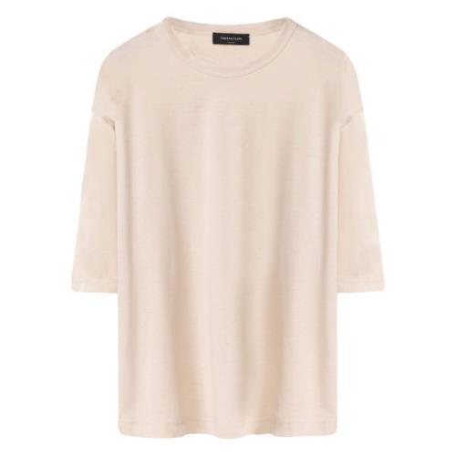 Fabiana Filippi Casual Bomull T-shirt Beige, Dam