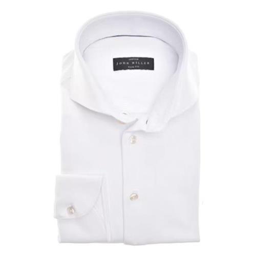 John Miller Slim Fit Långärmade Skjortor Vit White, Herr