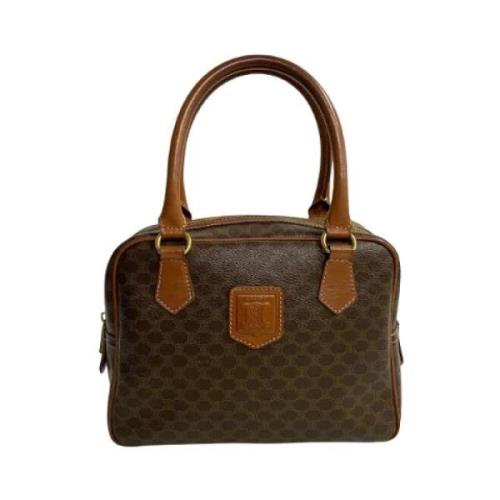 Celine Vintage Pre-owned Canvas handvskor Brown, Dam