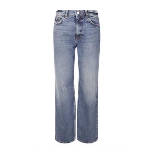 Amish Skuggad Bomull Fem-Ficka Jeans Blue, Dam