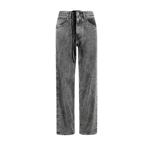 MM6 Maison Margiela Klassiska Denim Jeans med Fem Fickor Gray, Dam