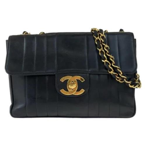 Chanel Vintage Pre-owned Laeder crossbodyvskor Black, Dam