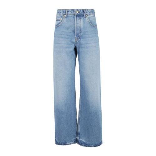 Jacquemus Denim Wide Leg Jeans Blue, Dam