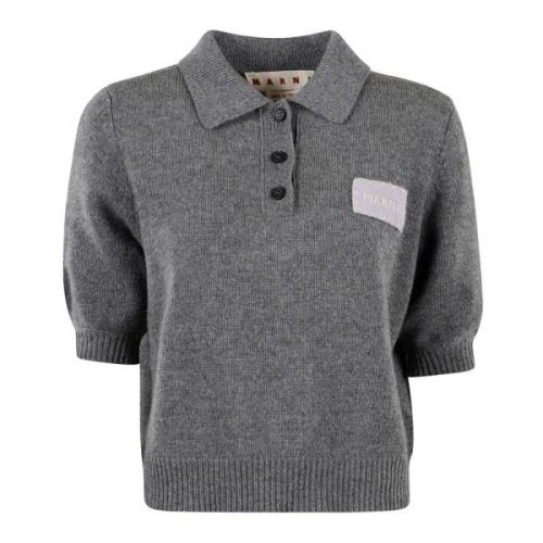 Marni Stilfull Polo Neck Sweater Gray, Dam