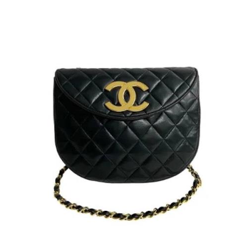 Chanel Vintage Pre-owned Laeder crossbodyvskor Black, Dam