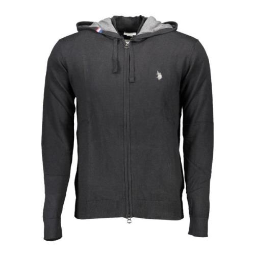 U.s. Polo Assn. Svart Huva med Dragkedja och Broderad Logotyp Black, H...