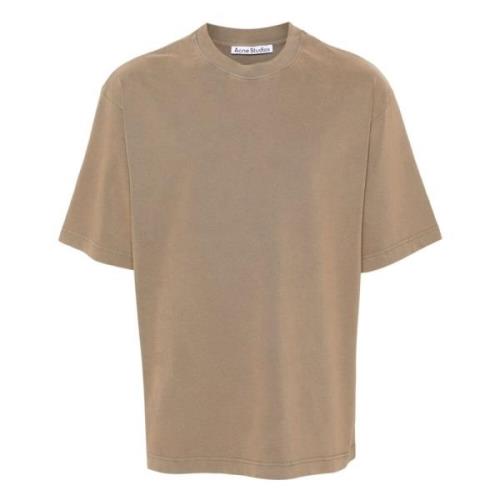 Acne Studios Brun Logo Bomull T-shirt Brown, Herr