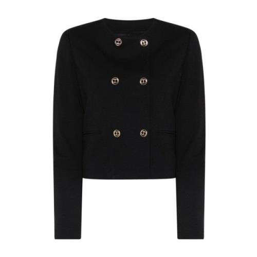 Twinset Svart ytterkläder för kvinnor Aw24 Black, Dam