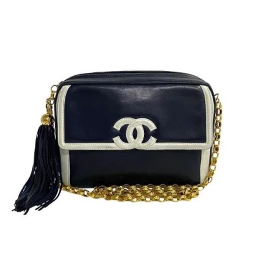 Chanel Vintage Pre-owned Laeder crossbodyvskor Blue, Dam